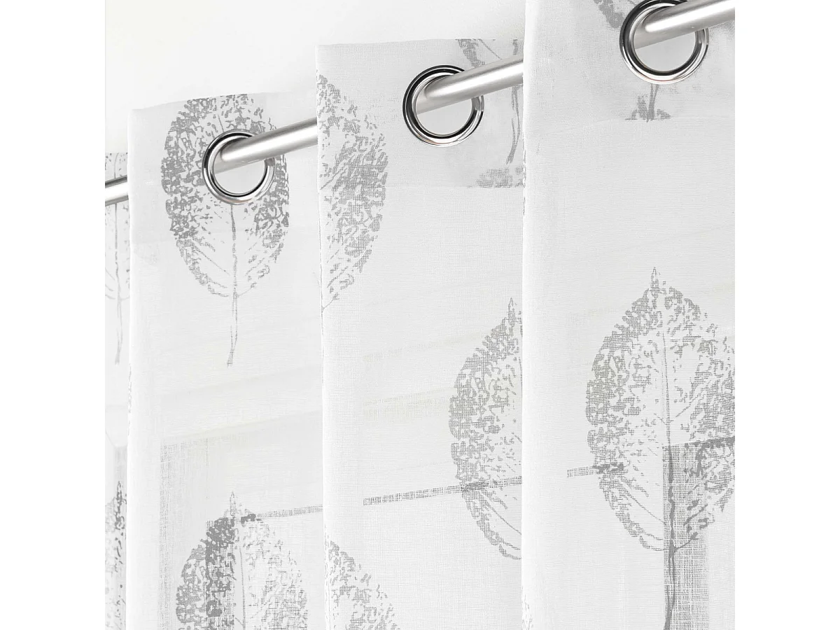 Rideau Voilage à Œillets "Indila" 140x240cm Blanc