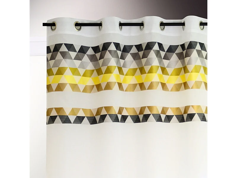 Voilage en étamine à parement haut "triangle"