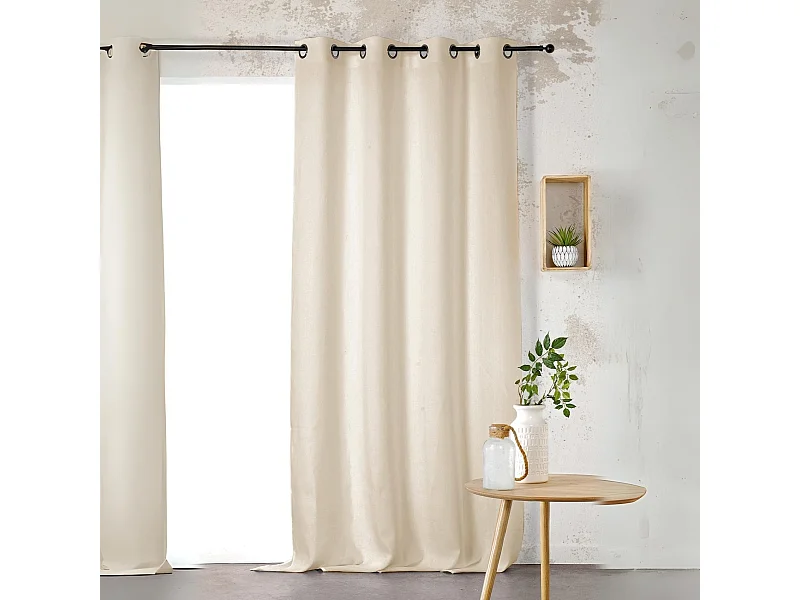 Rideau Voilage uni 100% lin