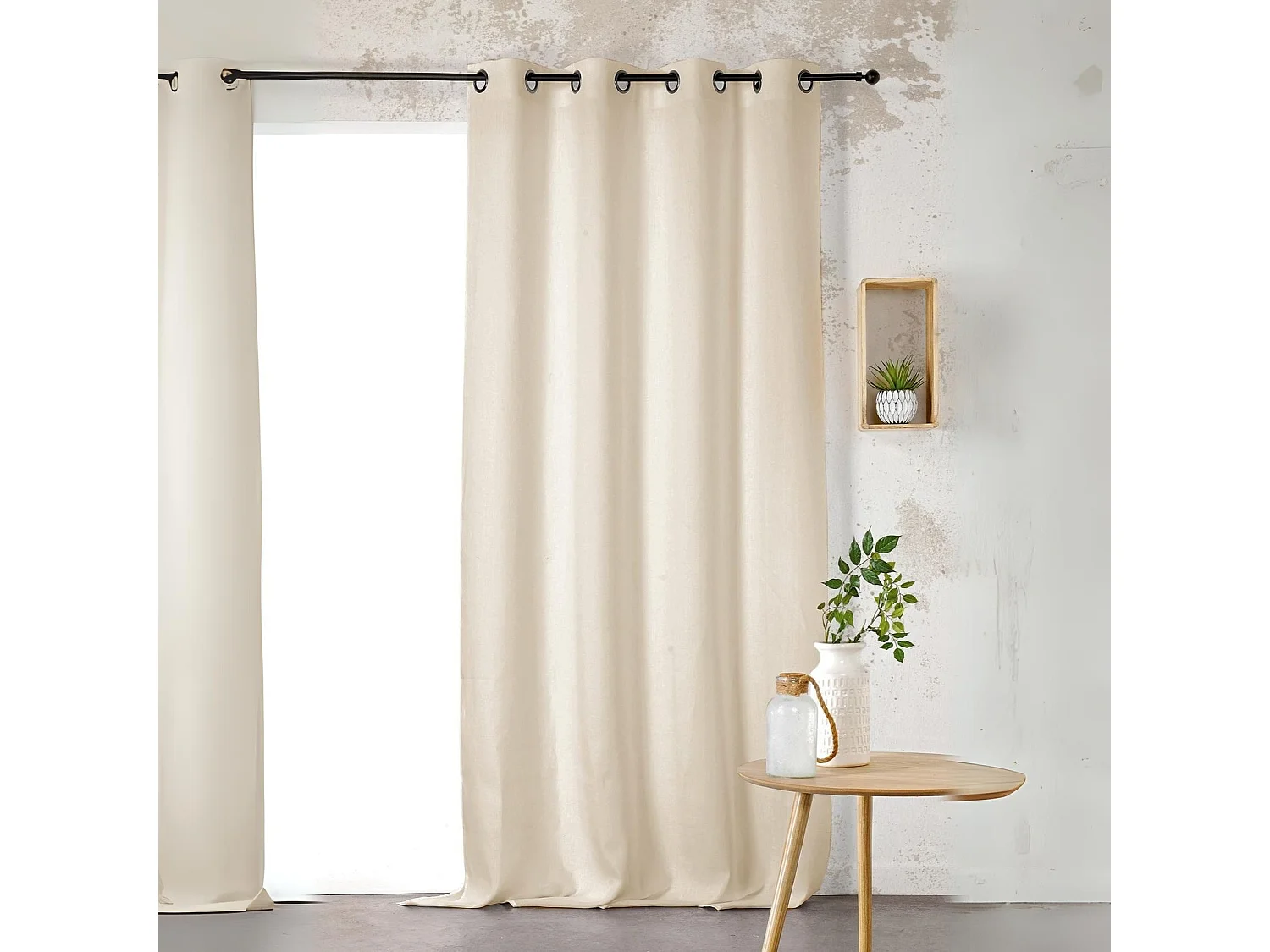 Rideau Voilage uni 100% lin