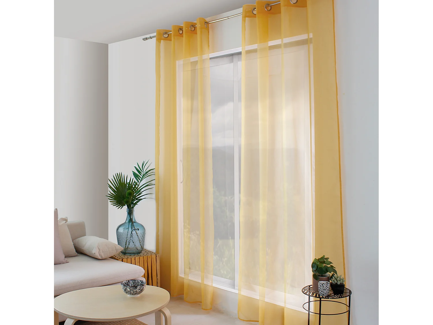 Einfarbiges Vorhang mit Ösen