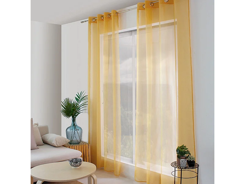 Einfarbiges Vorhang mit Ösen