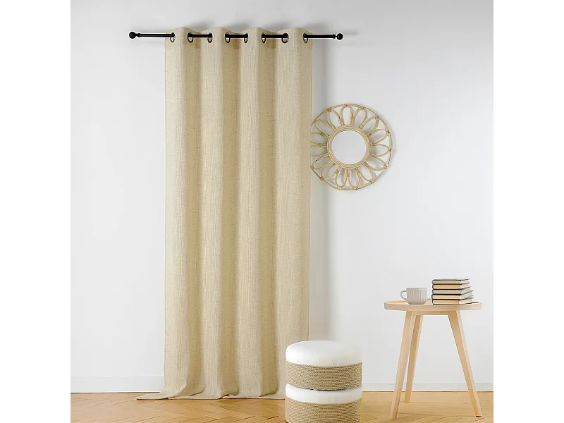 Visillo translúcido de lana jaspeada