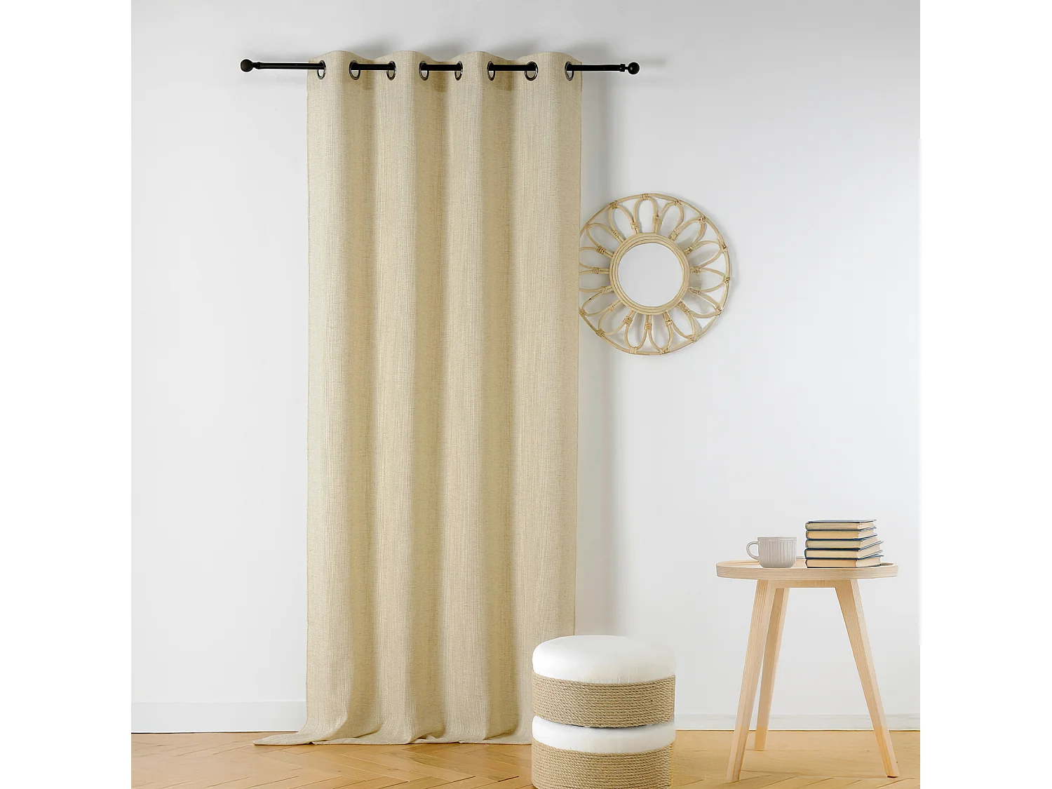 Voilage tamisant en voile de laine chinée