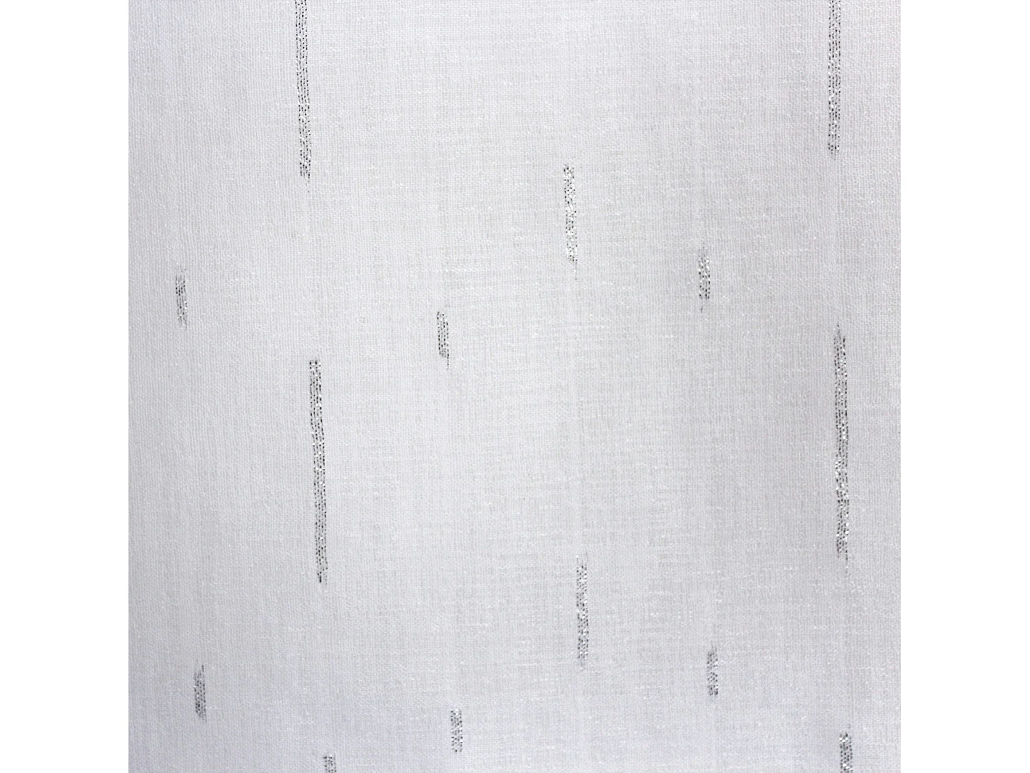 Paire de Voilages "Clara" 60x120cm Blanc & Argent