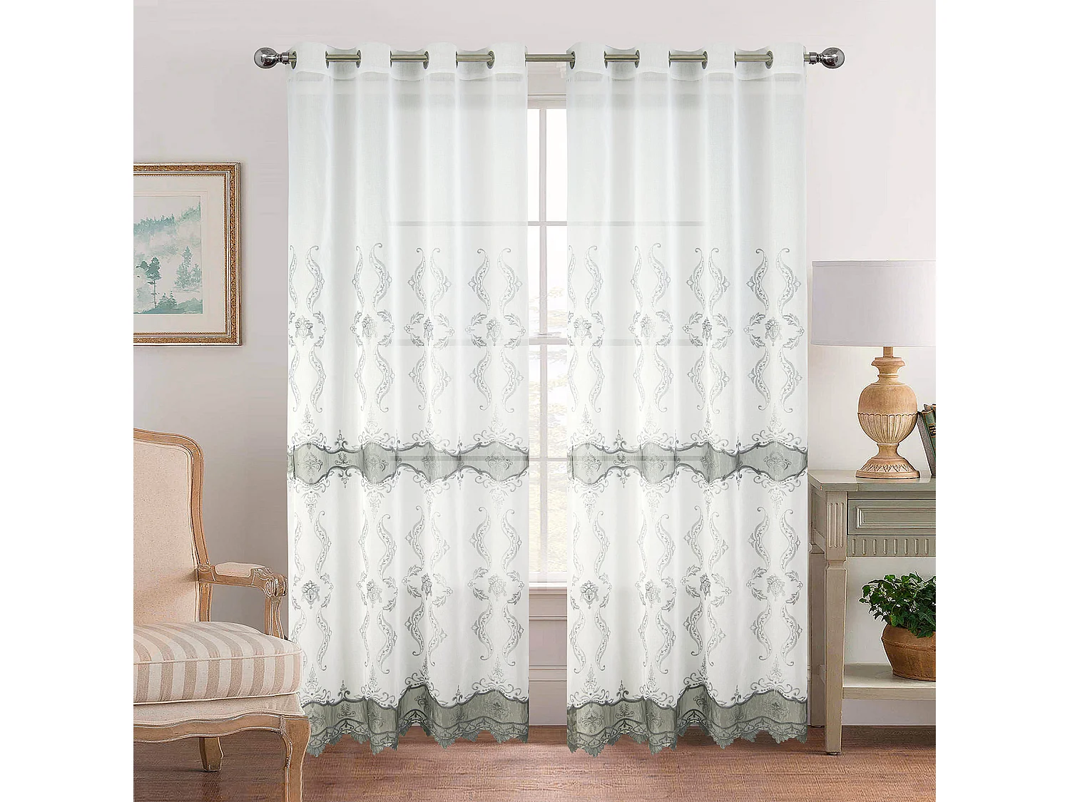 Paire de voilage au style oriental