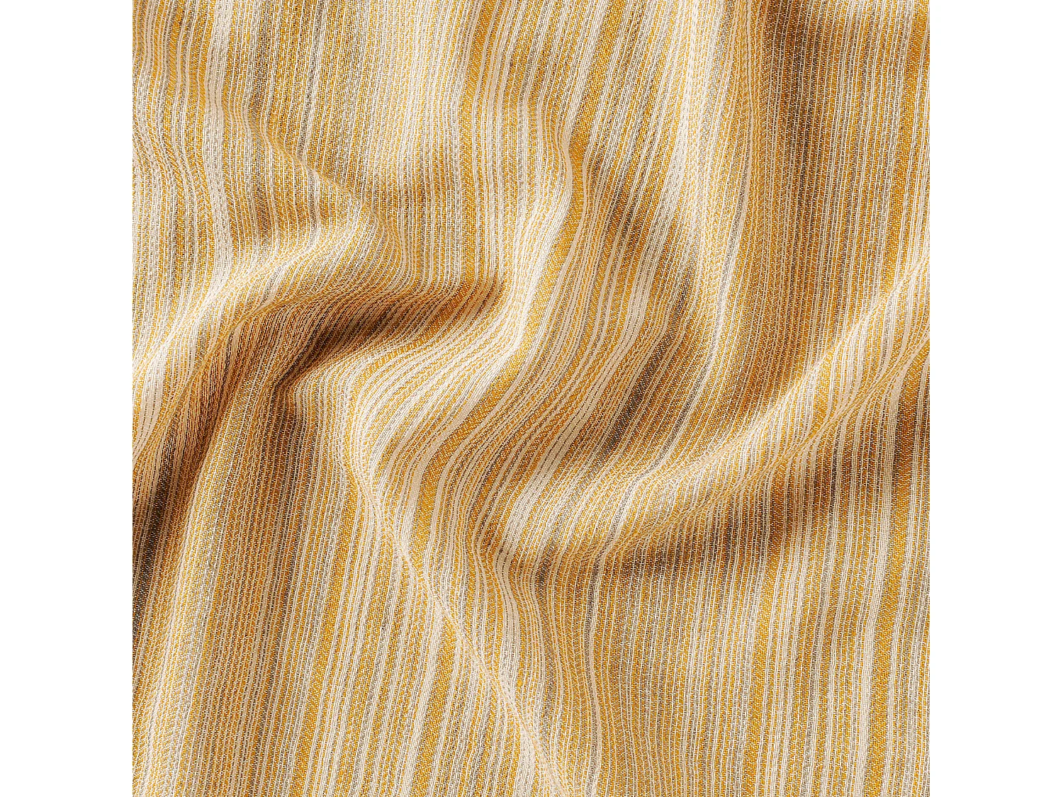 Voilage poly-coton recyclé fines rayures