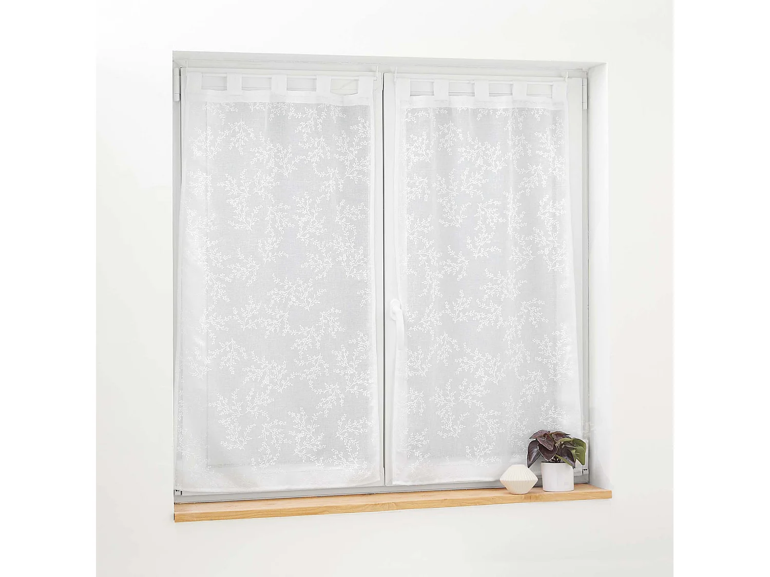 Paire de Voilages "Karla" 60x160cm Blanc