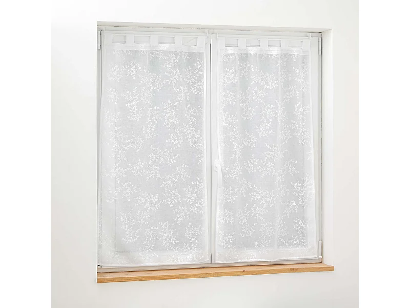 Paire de Voilages &quot;Karla&quot; 60x160cm Blanc