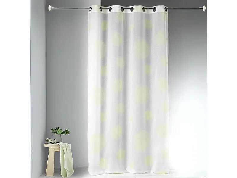 Visillo en Estameña Fantasía Estampado Plata