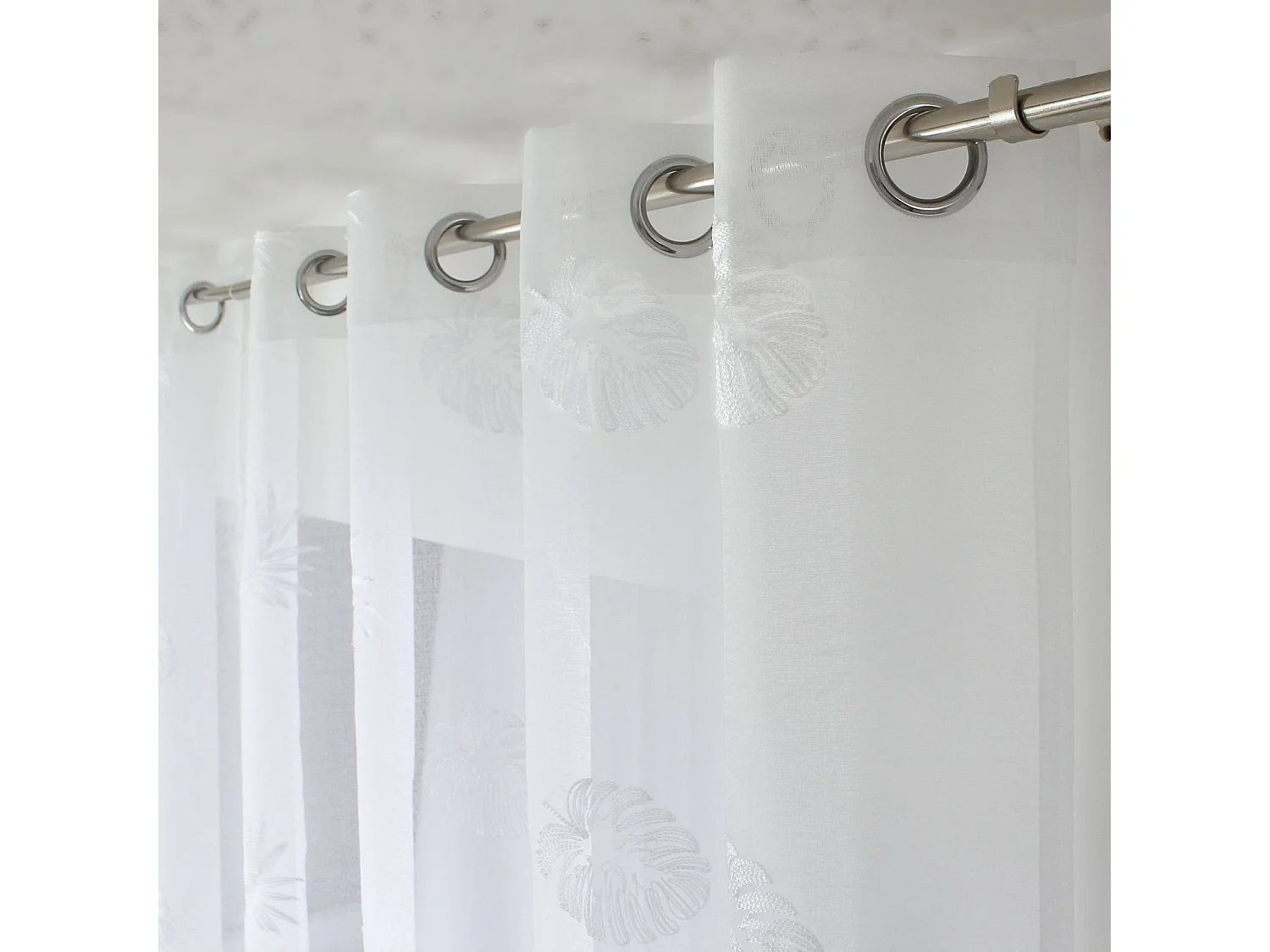 Visillo estampado de gasa