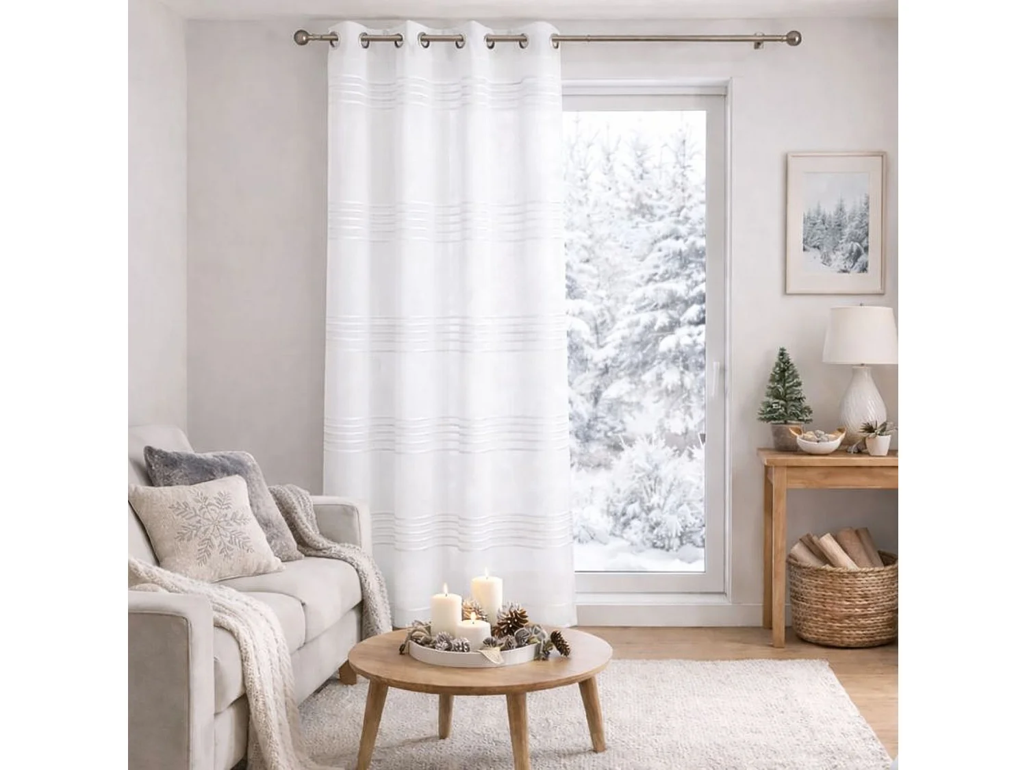 Vorhang mit Streifen