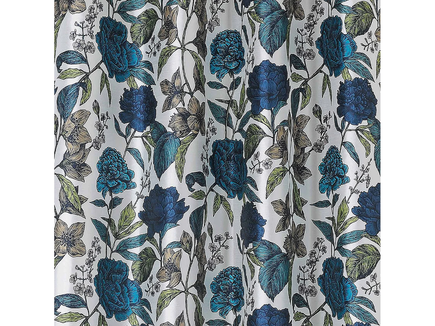 Voilage opaque et fleuri