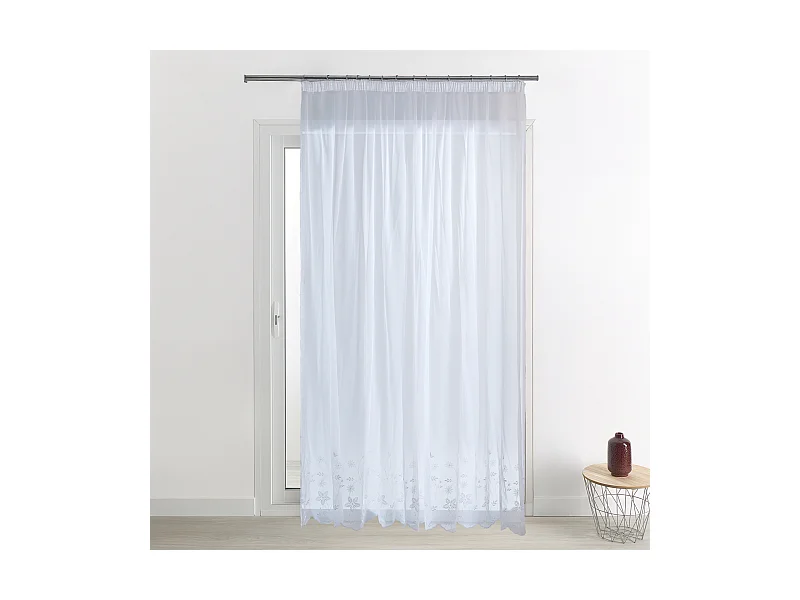 Cortina "BIARRITZ" con trenza fruncida