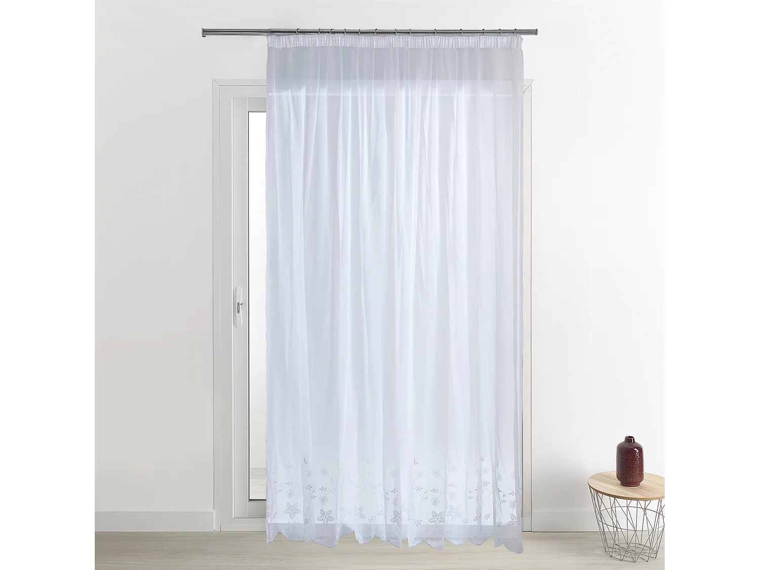 Cortina "BIARRITZ" con trenza fruncida