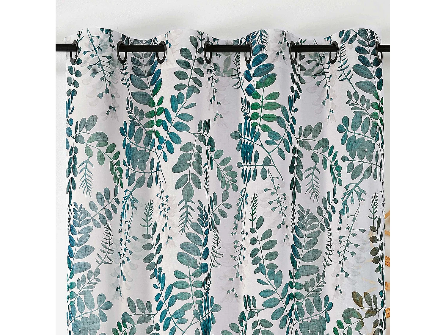 Voilage imprimé feuilles d'acacia