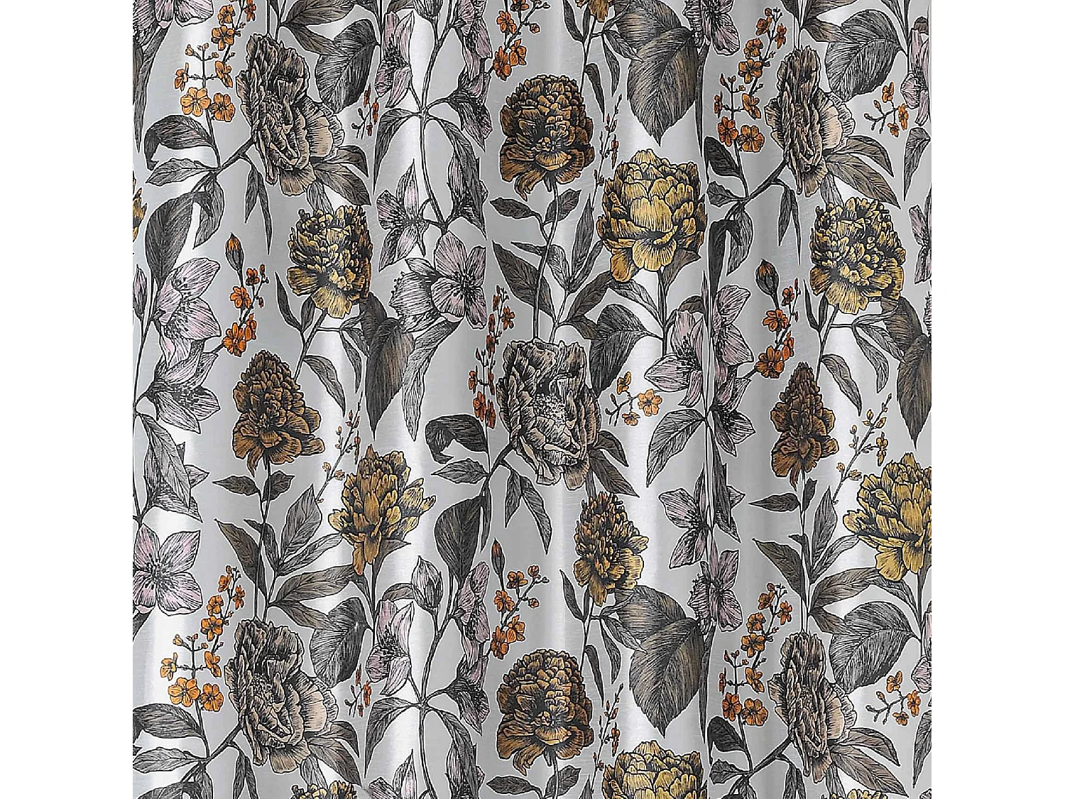 Voilage opaque et fleuri