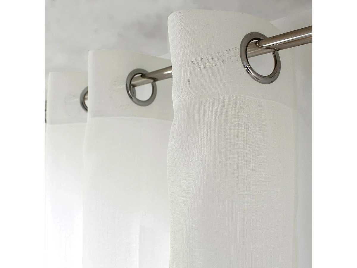 Rideau Voilage à Œillets "Mia" 140x240cm Ivoire