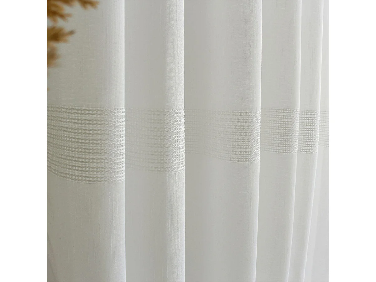 Rideau Voilage à Œillets "Mia" 140x240cm Ivoire
