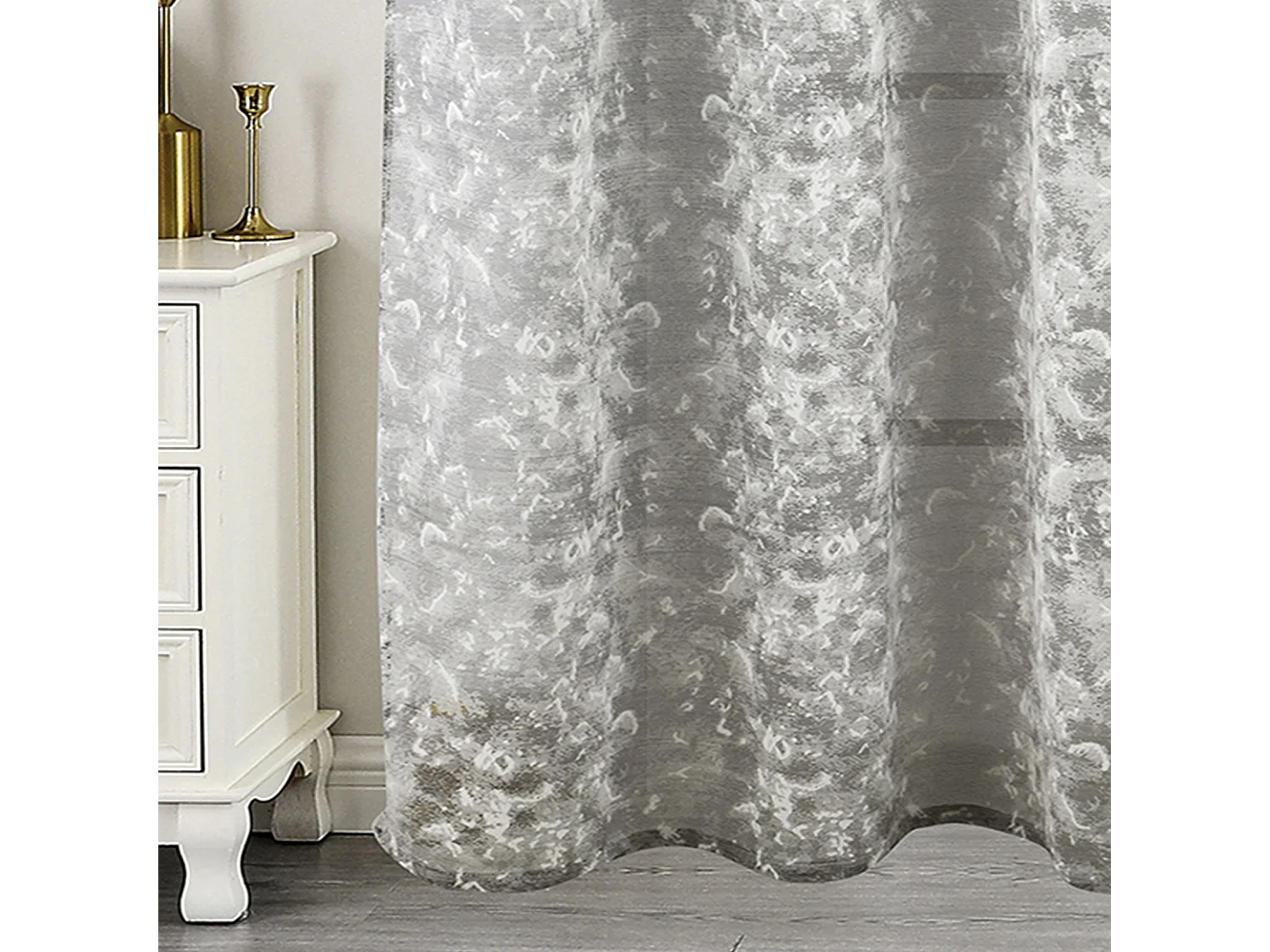 Voilage jacquard à oeillets élégance texturée