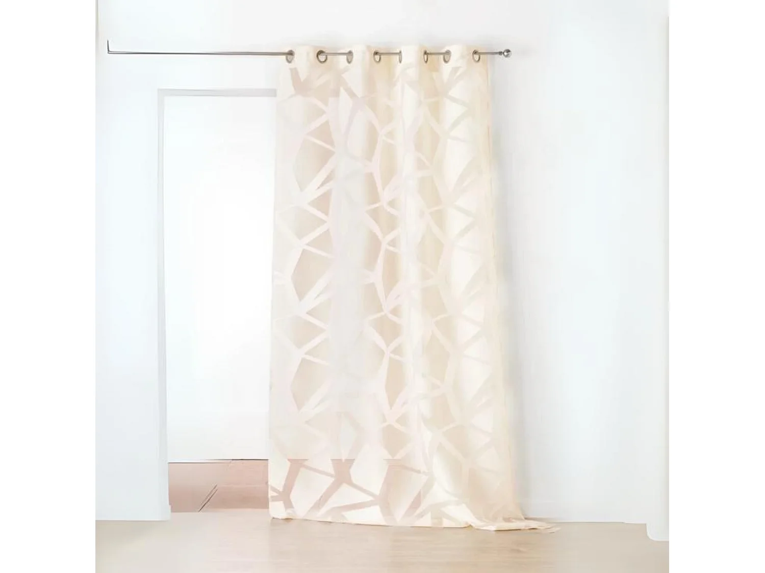 Voilage en Jacquard à Imprimés Géométriques