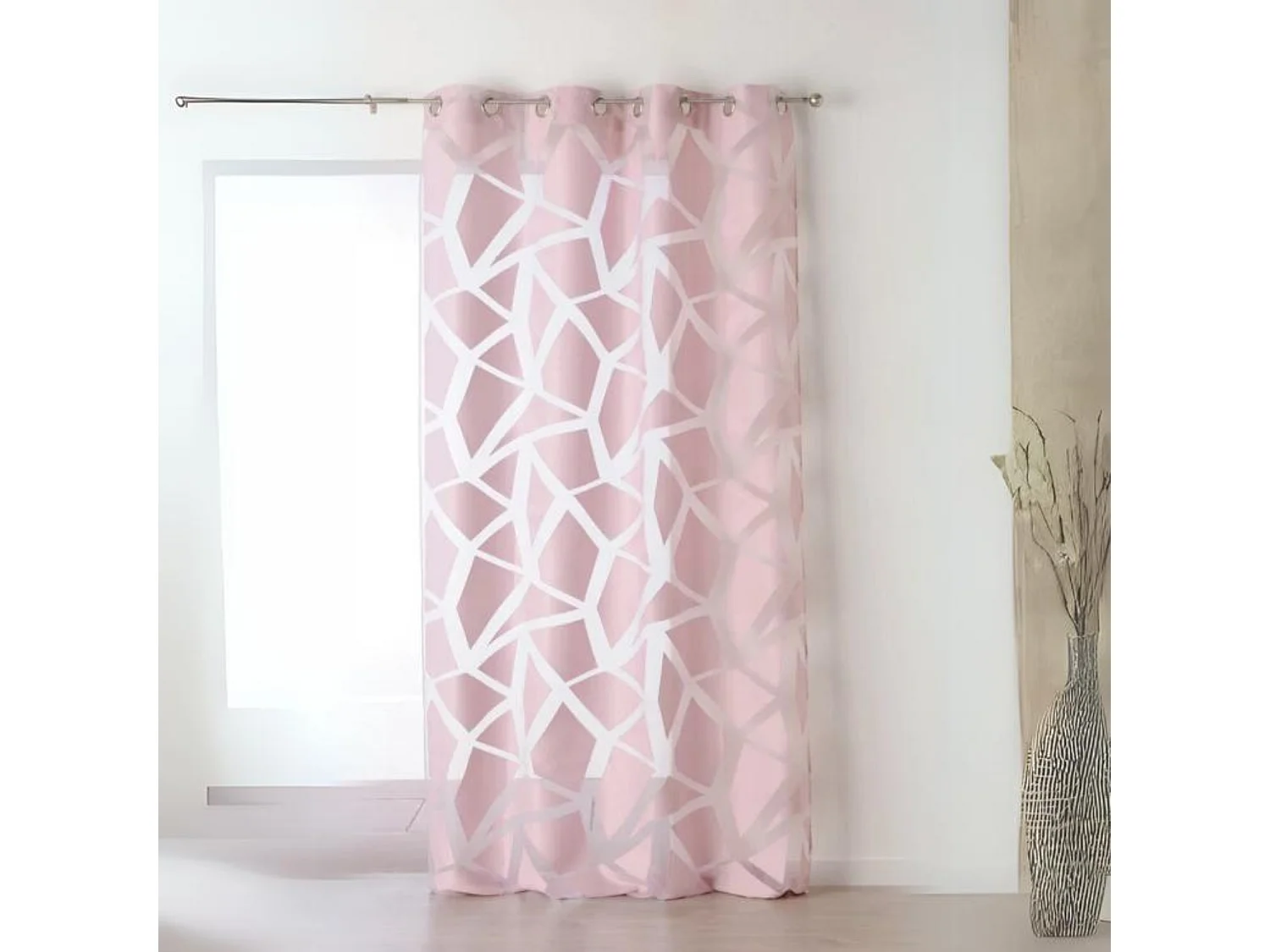 Voilage en Jacquard à Imprimés Géométriques