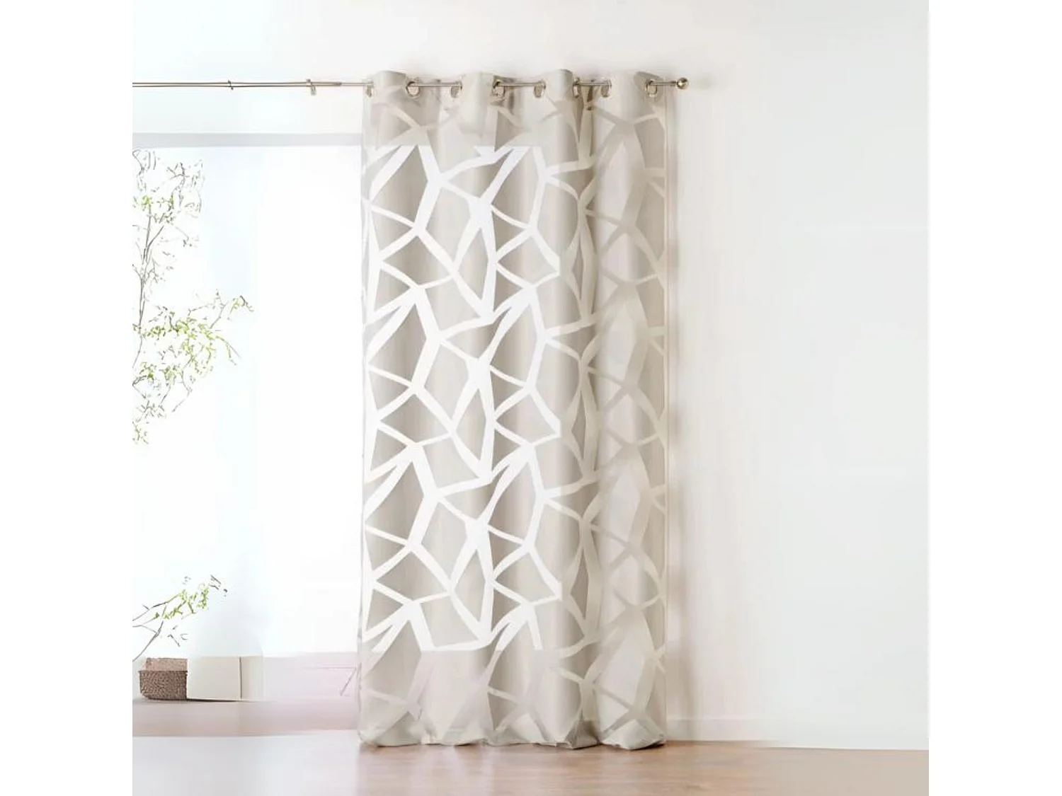 Voilage en Jacquard à Imprimés Géométriques