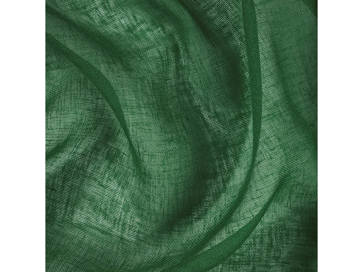 Paire de petits voilages unis et tamisants en poly/lin