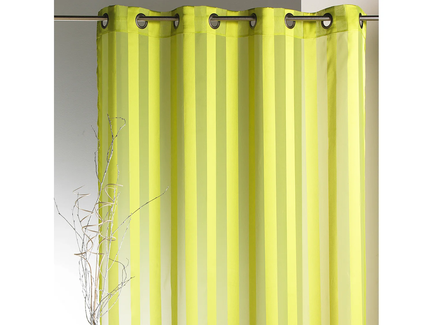 Voilage tissé à Rayures