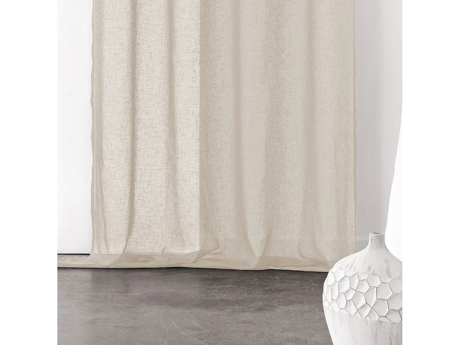 Halbtransparenter Kräuselband-Vorhang