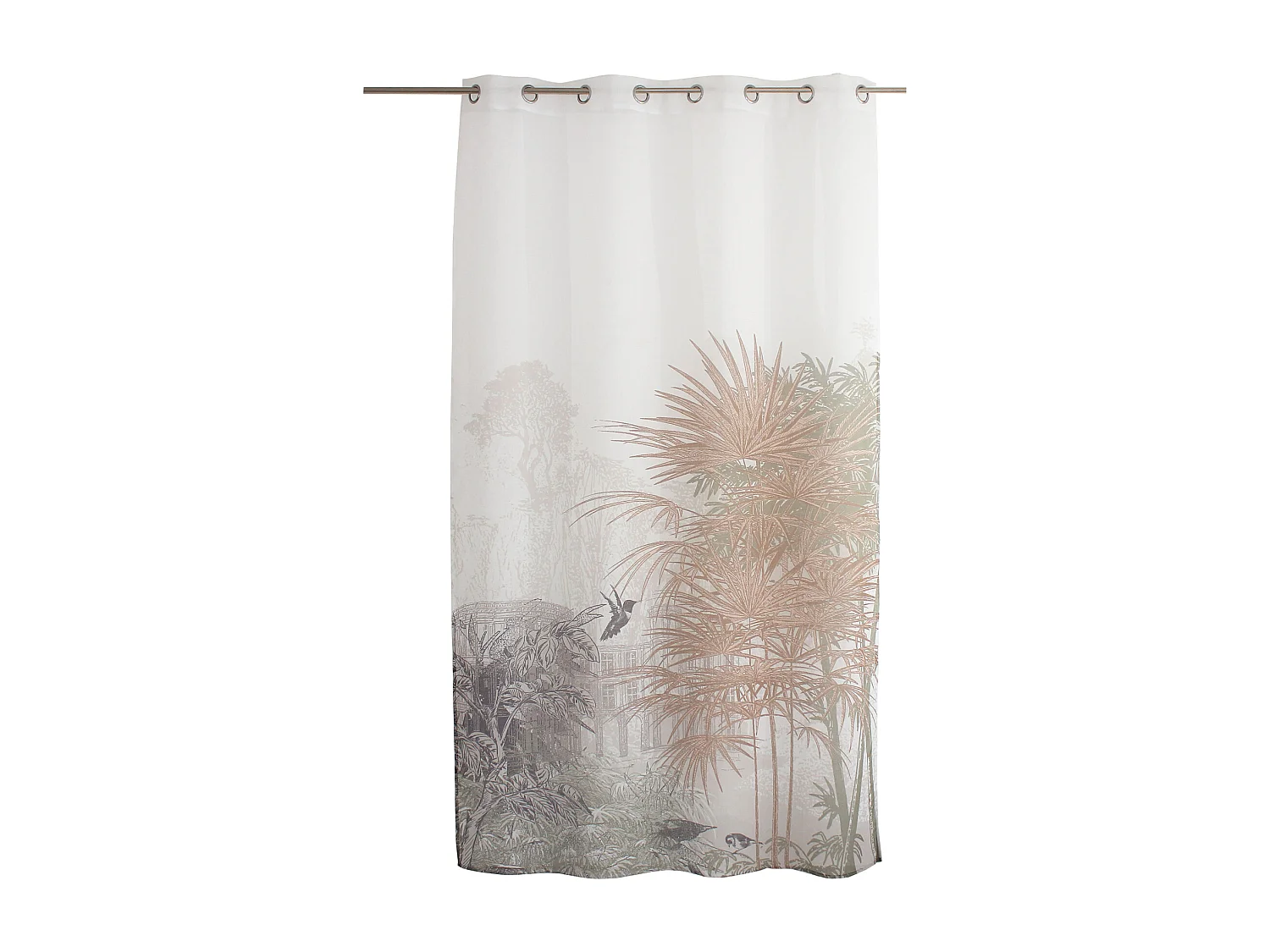 Rideau Voilage Imprimé "Palmeira" 140x240cm Multicolore