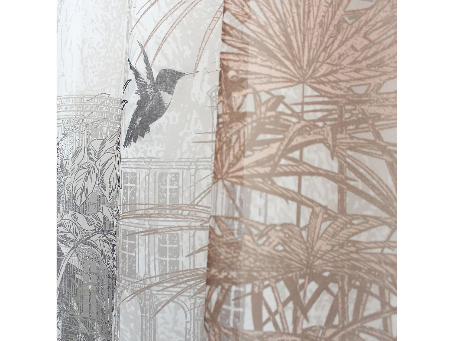 Rideau Voilage Imprimé "Palmeira" 140x240cm Multicolore