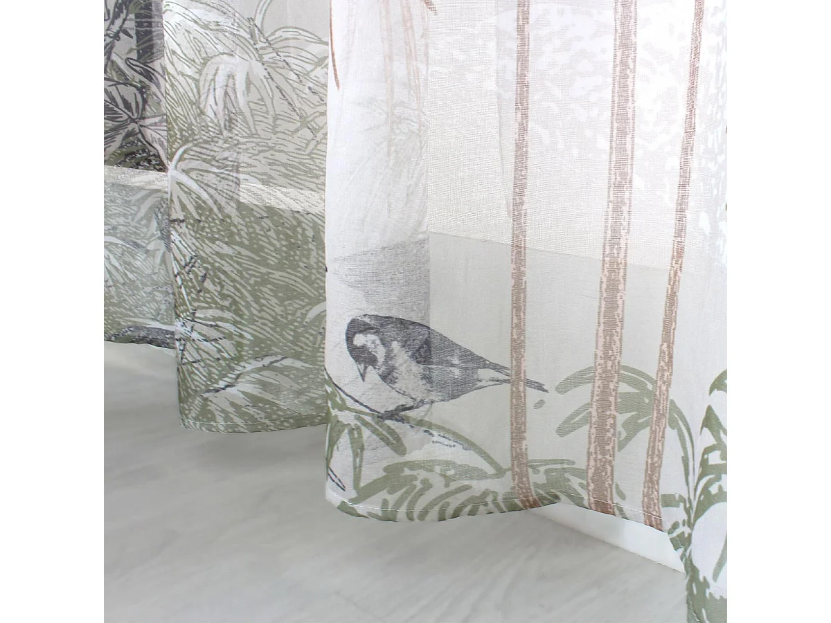 Rideau Voilage Imprimé "Palmeira" 140x240cm Multicolore