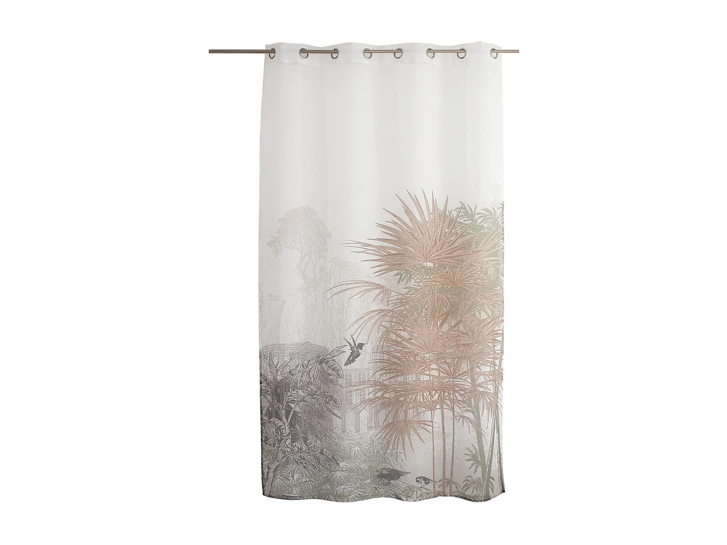 Rideau Voilage Imprimé "Palmeira" 140x240cm Multicolore