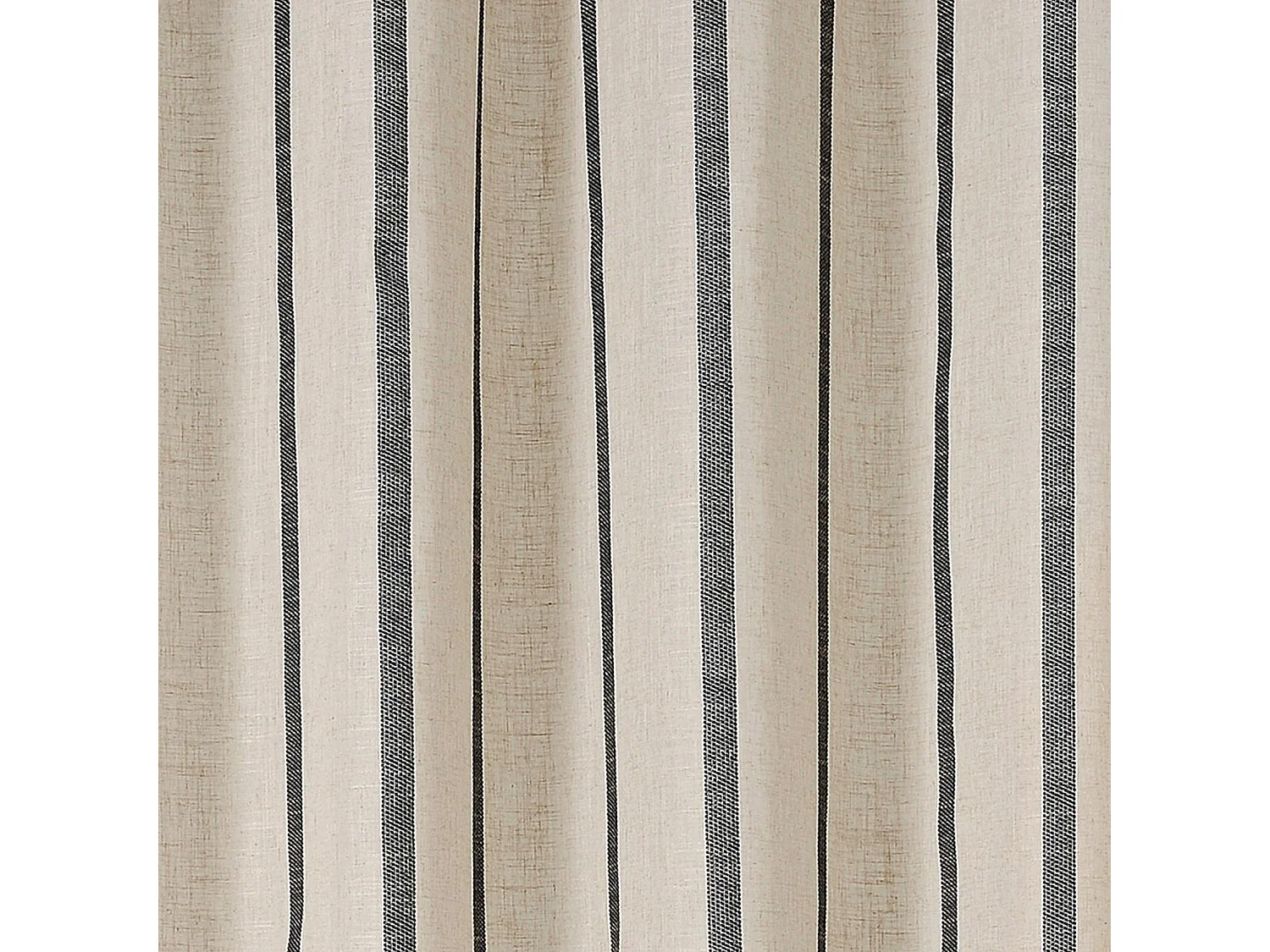 Gestreifte Vorhänge aus Poly/Leinen