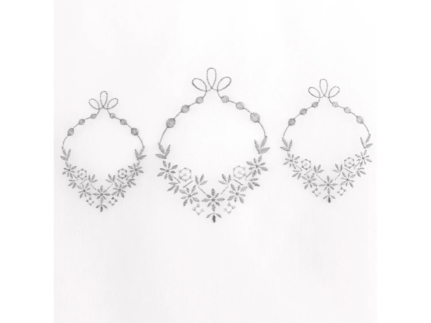 Paire de Voilages Brodés "Sara" 60x120cm Gris