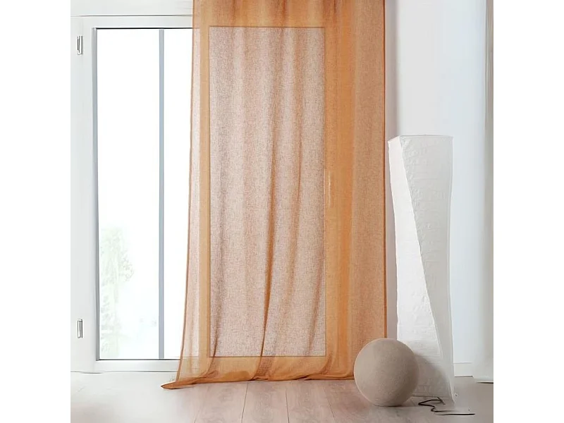 Rideau Voilage poly-lin galon fronceur