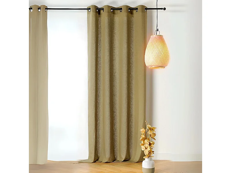 Blickdichter Vorhang aus Poly/Leinen 140 x 250 cm