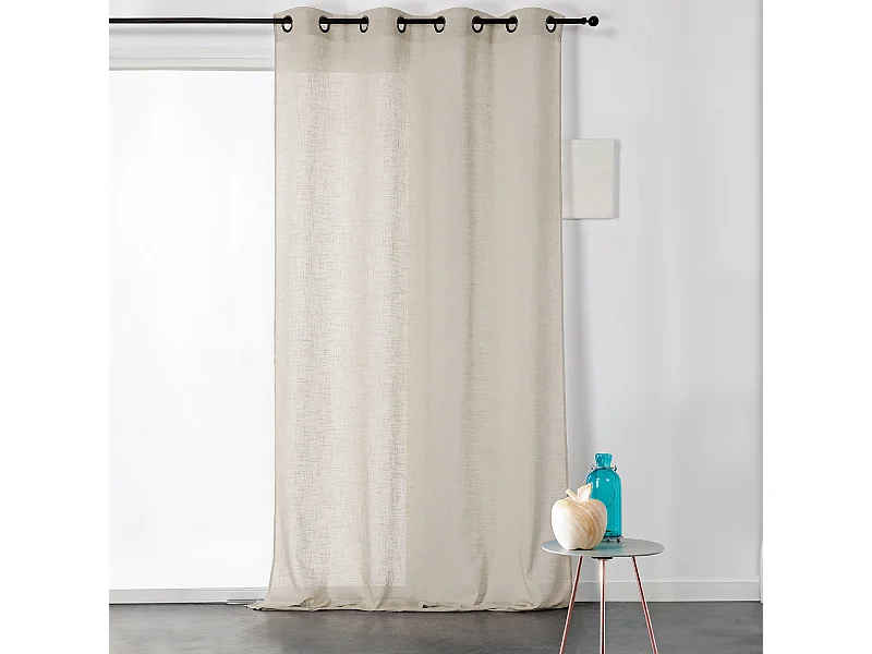 Voile mit Ösen im Leinen-Effekt