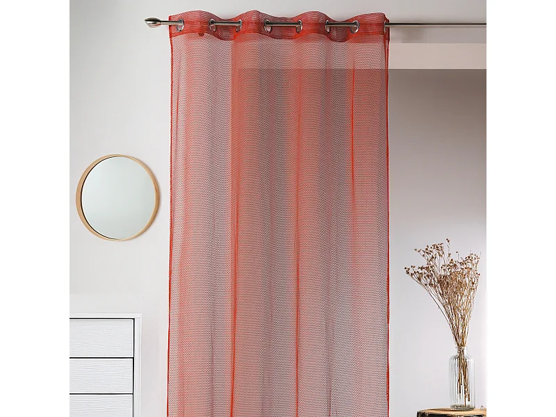 Voilage uni en maille filet