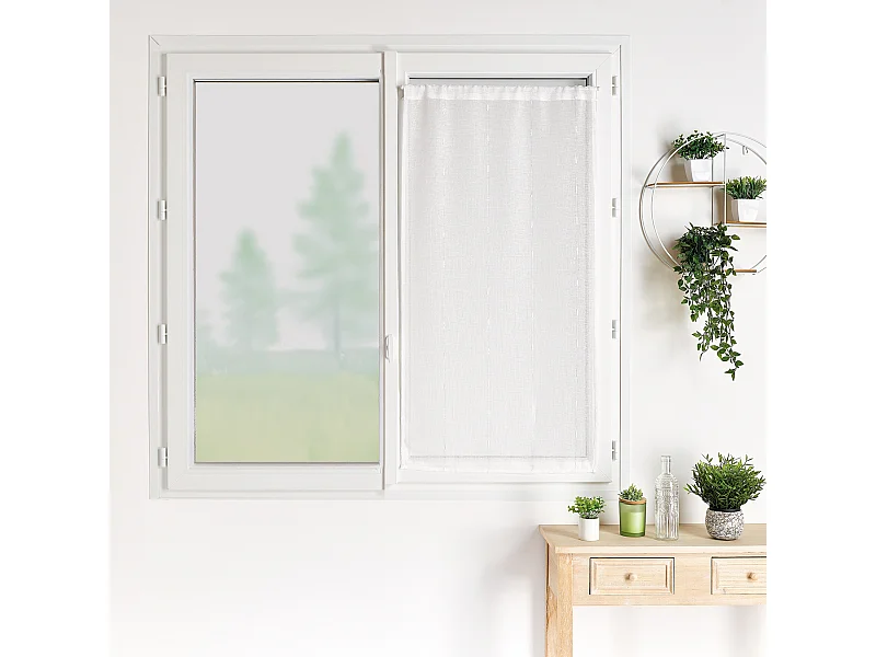 Glaseado recto en estameña rayada