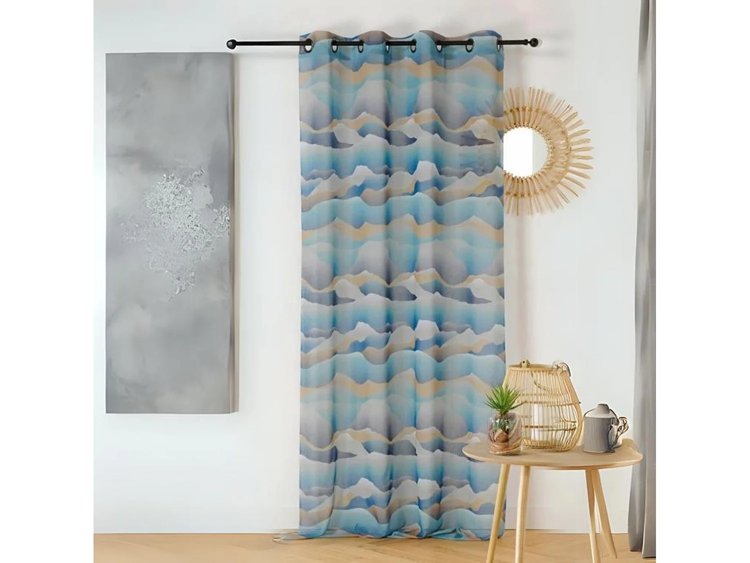 Voilage tamisant effet paysage