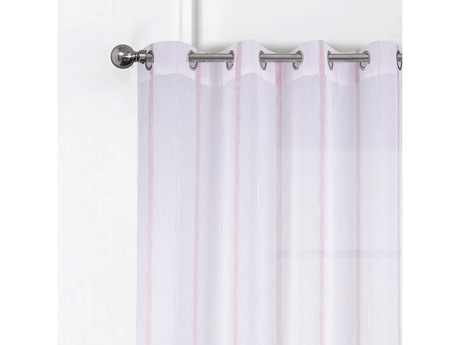 Paire de voilages à bandes verticales brillantes