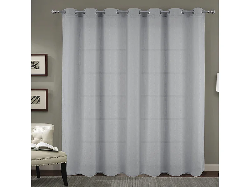 Ösenvorhang mit Gewebter Struktur und Knittereffekt