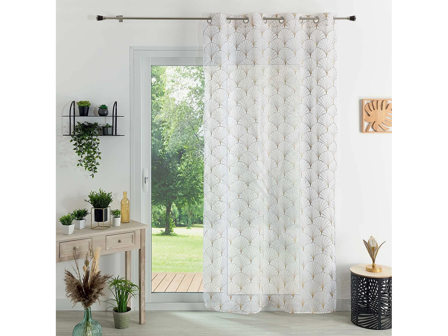 Gestickter Vorhang im Art-Déco-Stil