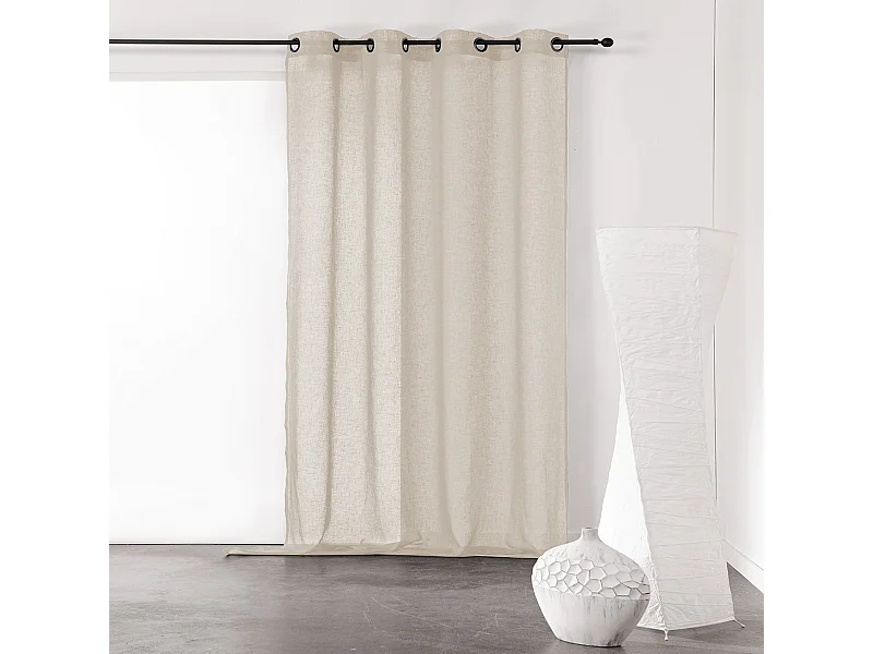 Cortinas lisas y de rejilla de poli/lino