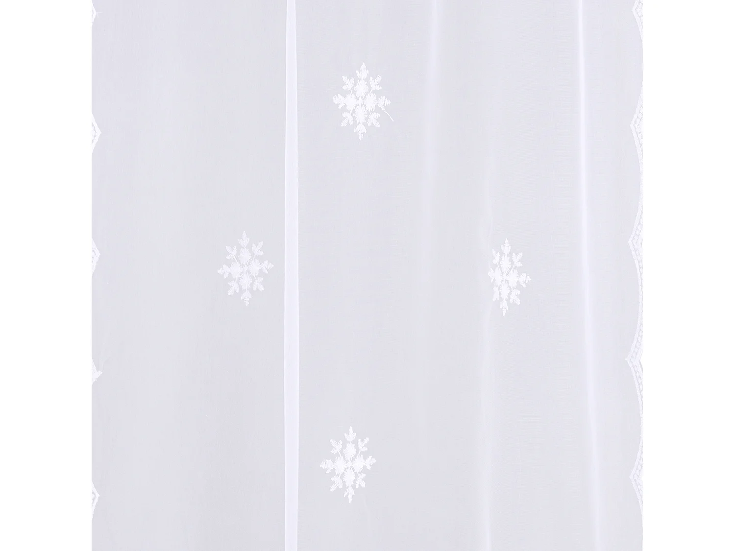 Paire de petits voilages motif flocons