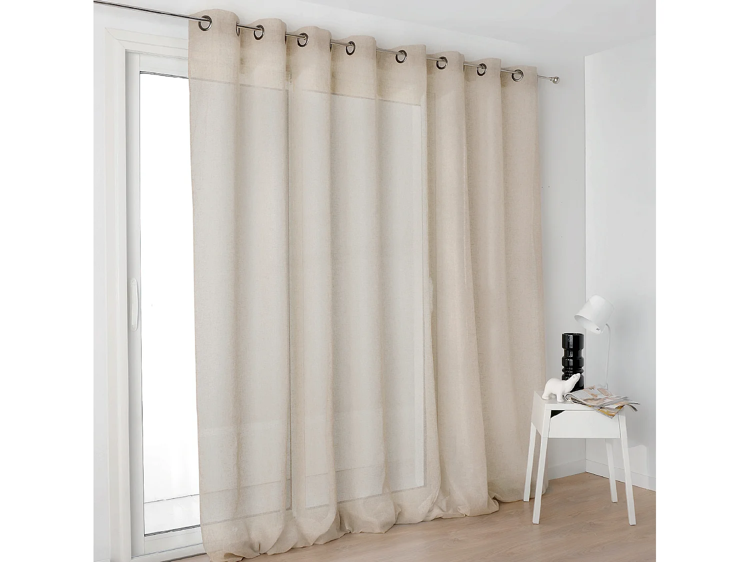 Voilage grande largeur semi-transparent