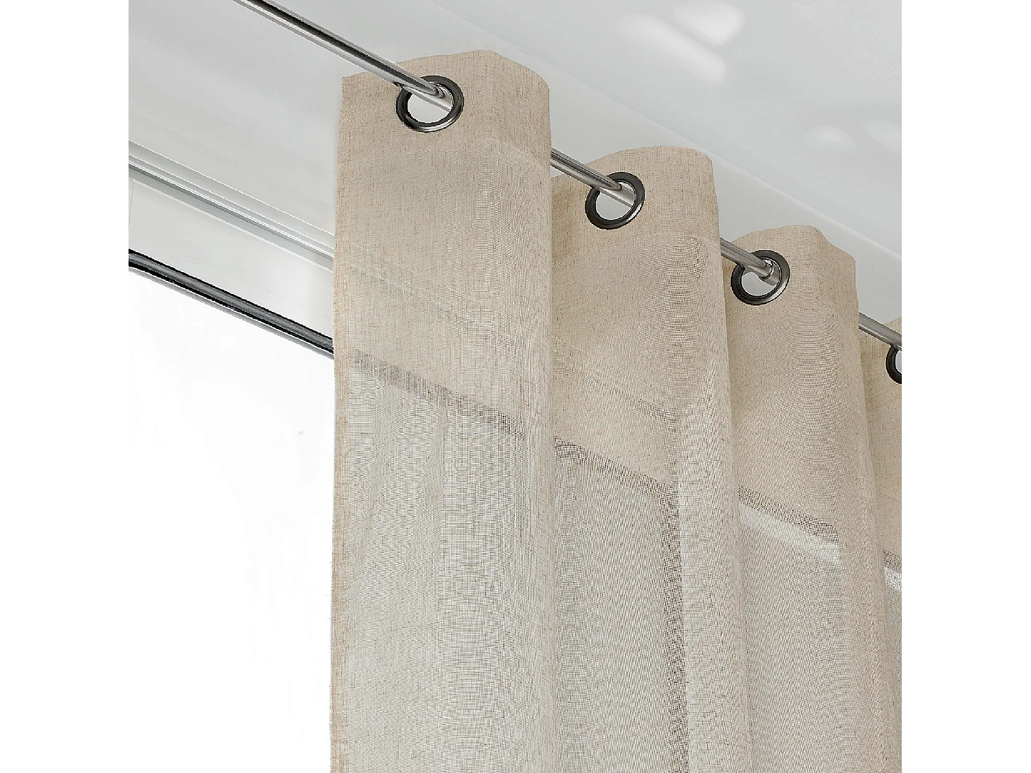 Voilage grande largeur semi-transparent