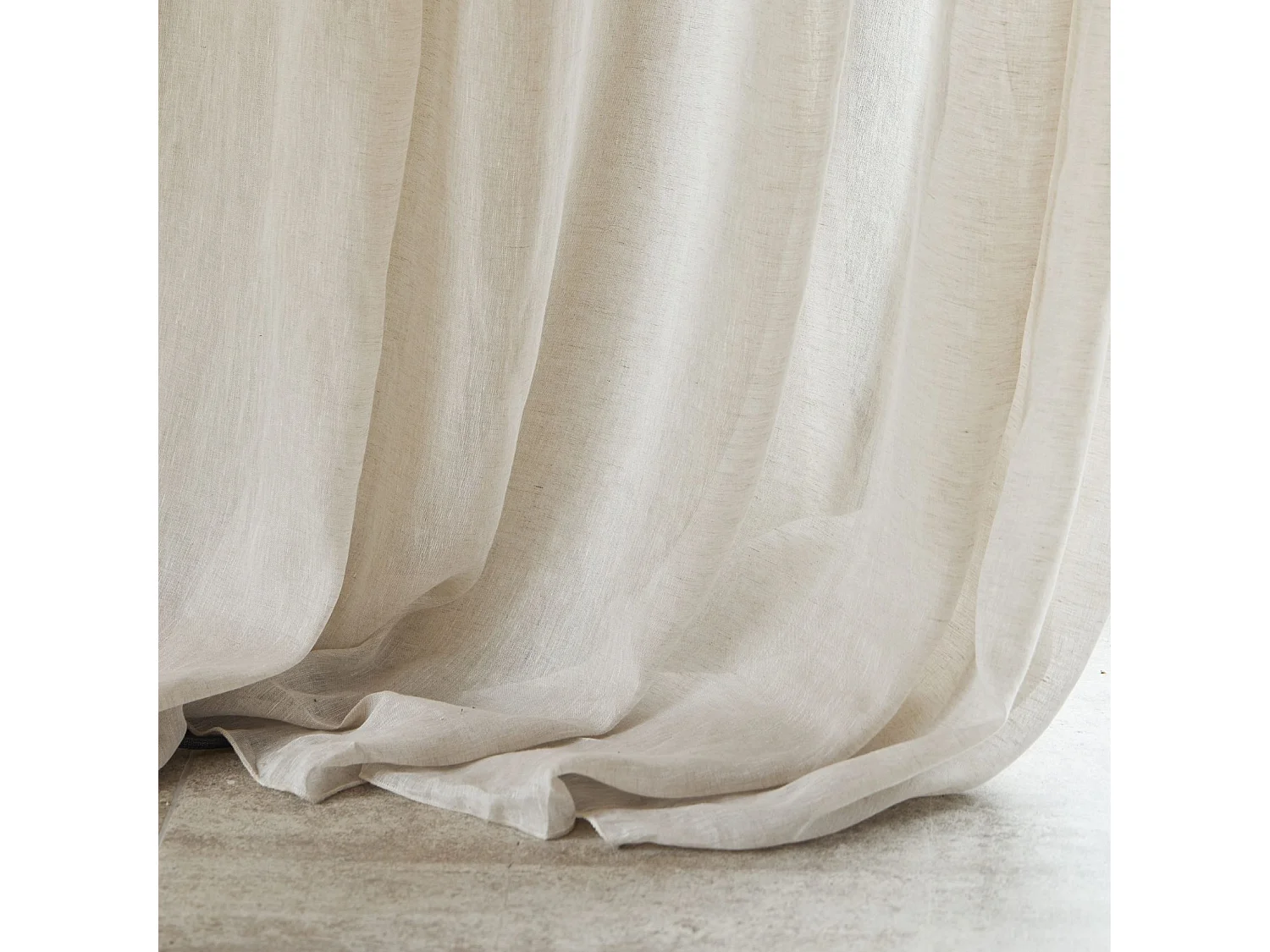 Cortina de lino 100% fluido